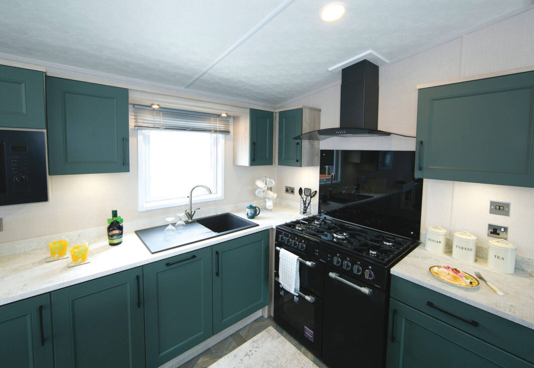 New Delta Superior Deluxe Static Caravan kitchen