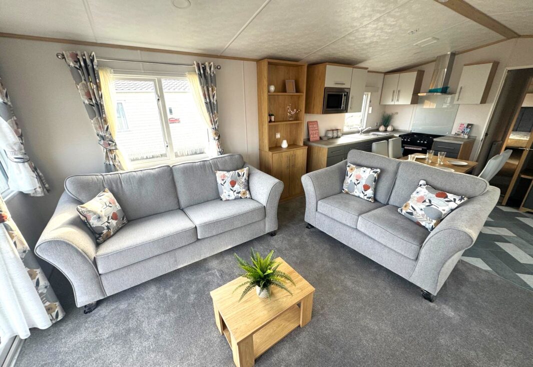 New Carnaby Silverdale Static Caravan Open Plan Living Area