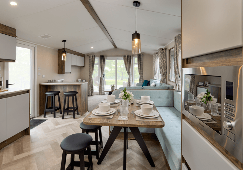 New Willerby Brookwood Static Caravan Dining Area