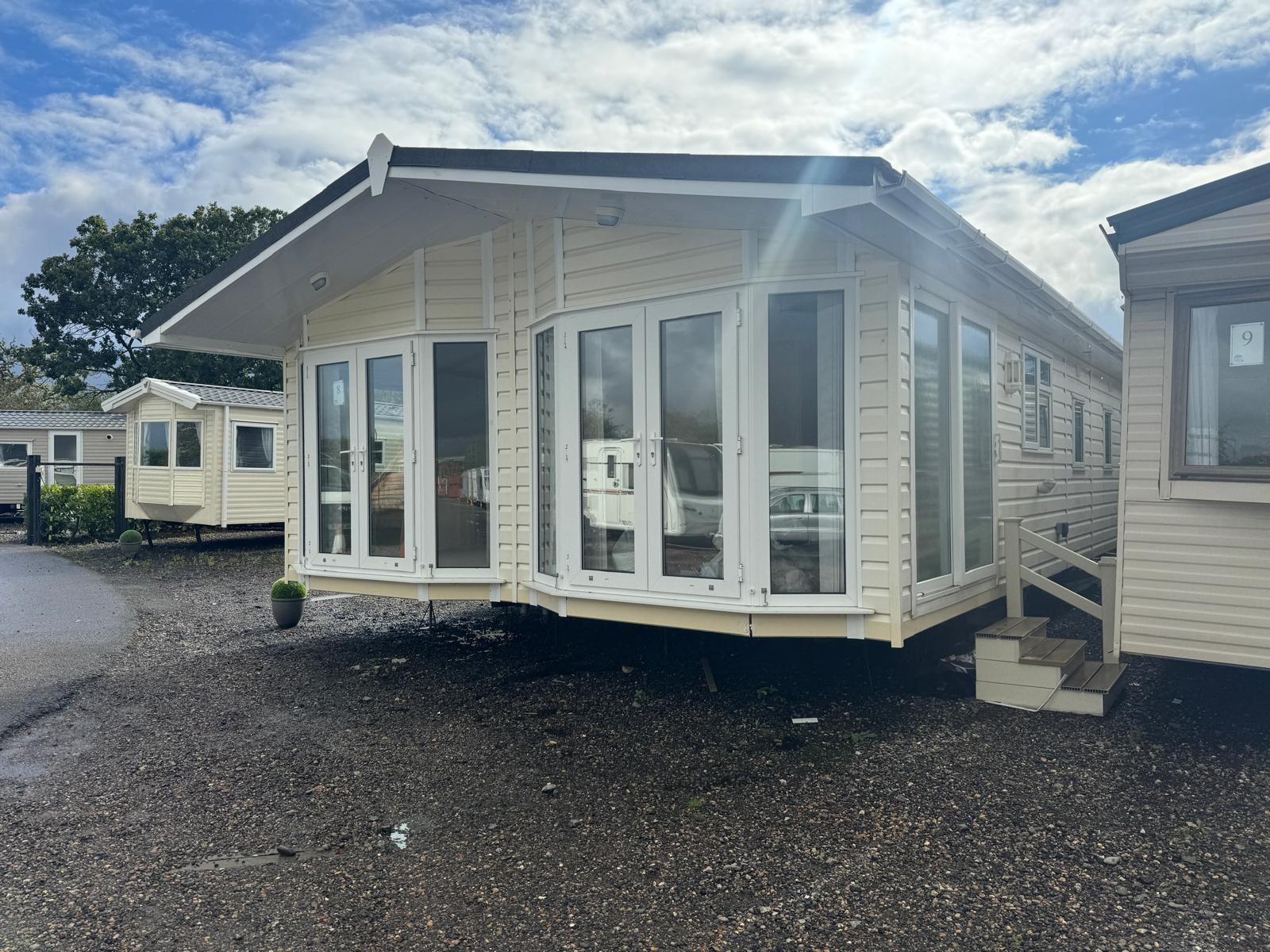 2005 Preowned Cosalt Matisse Twin Lodge Static Caravan with french doors