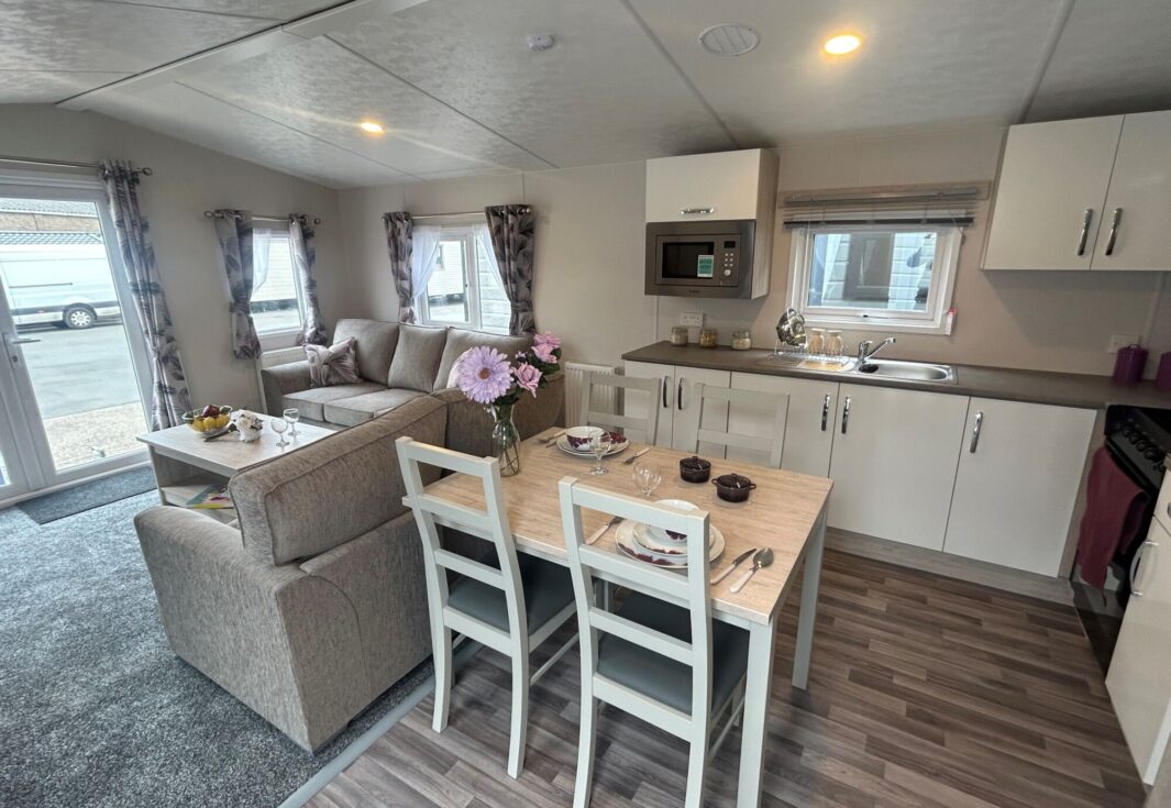 New Delta Saffron Deluxe Static Caravan living area